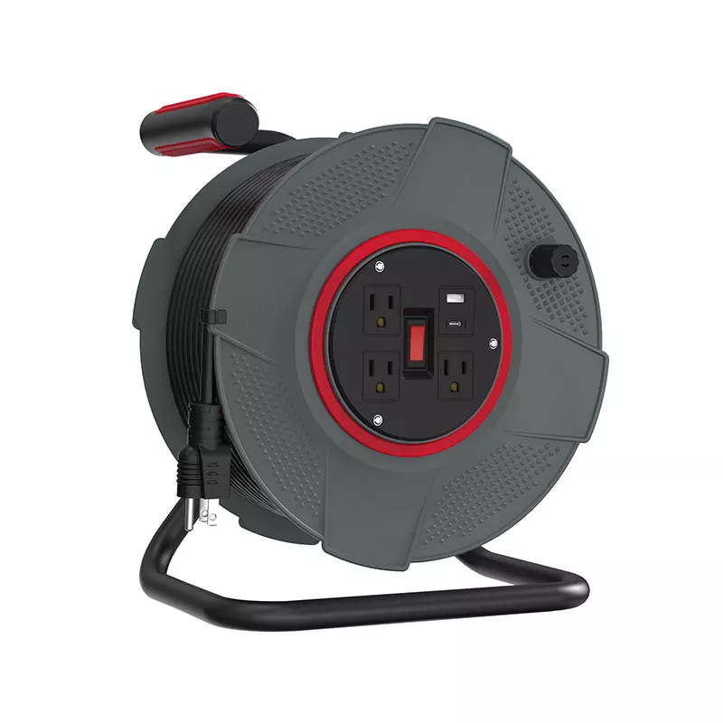 3 آؤٹ لیٹس یو ایس بی پلاسٹک کورڈ ریل 100 فٹ 3 آؤٹ لیٹس یو ایس بی پلاسٹک کورڈ ریل 100 فٹ