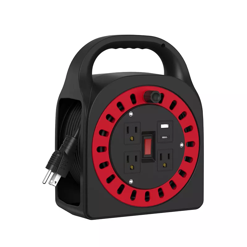 3 آؤٹ لیٹس یو ایس بی پلاسٹک کورڈ ریل 50 فٹ 3 آؤٹ لیٹس یو ایس بی پلاسٹک کورڈ ریل 50 فٹ