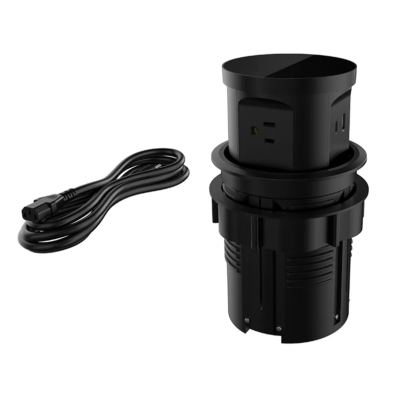 3 آؤٹ لیٹس یو ایس بی پلاسٹک ڈیسک انلیٹ