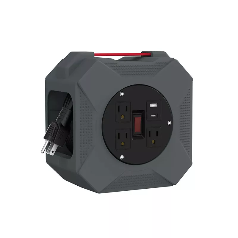 3 آؤٹ لیٹس Usb2.4a پلاسٹک کورڈ ریل 45 فٹ