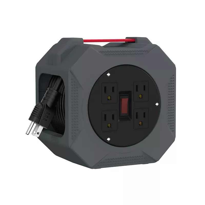 4 آؤٹ لیٹس پلاسٹک کورڈ ریل 30 فٹ